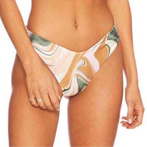 Beach Riot NEW Free People  Hi Cut Cheeky Vanessa Marble Bikini Bottom Medium