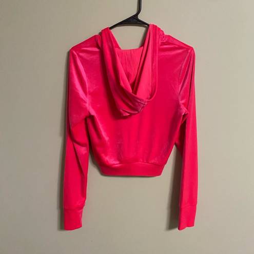 Aerie Offline  Velour Track Suit Size Small New NWT Hot Pink Wide Leg Pants Coat