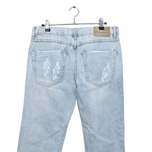 One Teaspoon  Awesome Baggies Diamonde Boyfriend Light Wash Distressed Denim 27