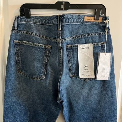 GRLFRND NEW  Jane Slim Straight Leg With A High Rise Jeans Size 30