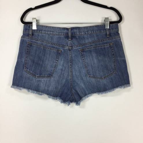 The Kooples  High Waist Denim Shorts Skull Hardware