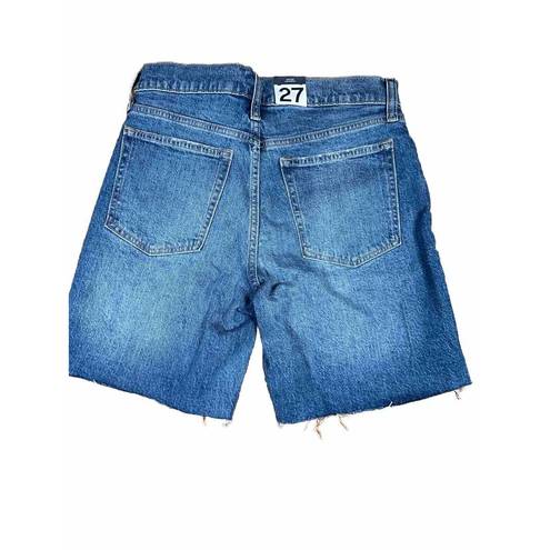 Gap  6” Shorts Size 4regular / 27 High Rise Low Stretch Cut Off Fray Medium Wash