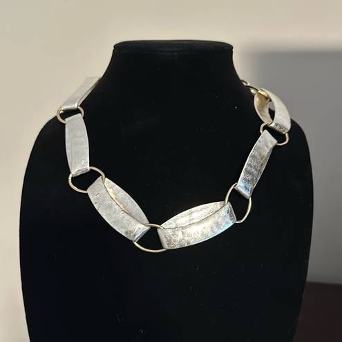 Lee Robert  Morris Studio brushed silver and gold necklace 2 tone