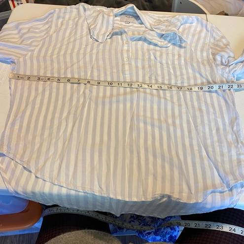 Rails  Elle Lilac White Striped Popover Button Down size medium