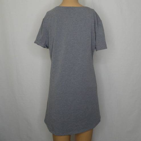 Natori Josie  Grey Swing Tunic Mini Dress T Shirt