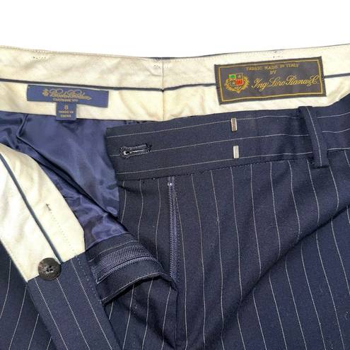 Brooks Brothers  Loro Piana Wool Caroline Fit Pinstripe Straight Leg Pants US 8