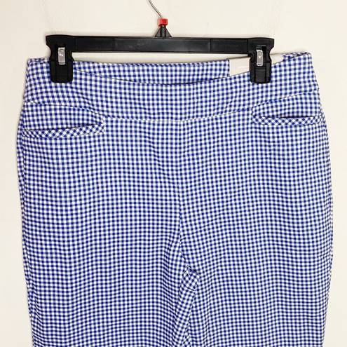 Chico's Chico’s So Slimming Petite Brigitte Gingham Ankle Pants Nablus white size US 6