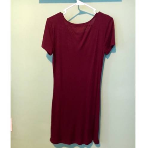 SO NWOT  burgundy super ft knit half-zip dress