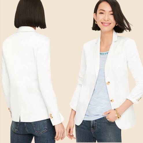 Talbots  Summer 2 Buttons Cotton Blazer Jacket White Size 10