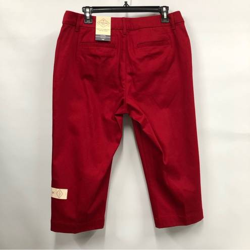 St. John’s Bay  rumba red capri mid rise women’s size 12