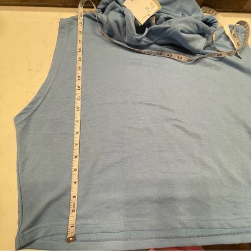 Nwt  H&m set shorts and sleeveless hoodie blue cotton