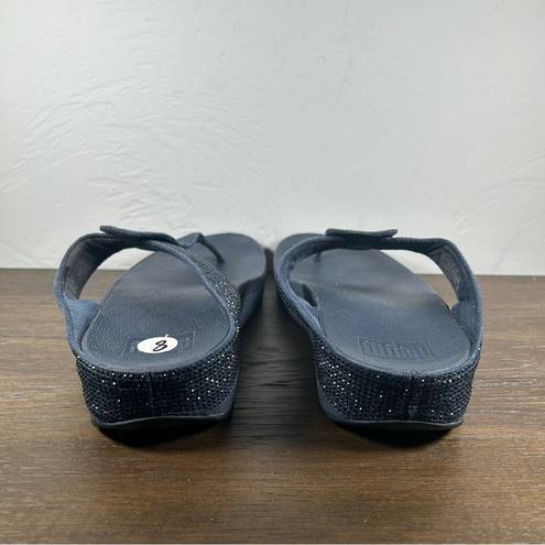 FitFlop  Women's Blue Sparle Lulu Thong Sandals size 8