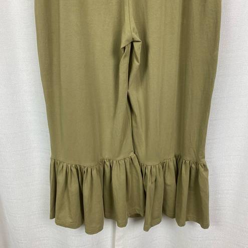 Matilda Jane  Olive Green Big Ruffle Bottom Pants Sz.S