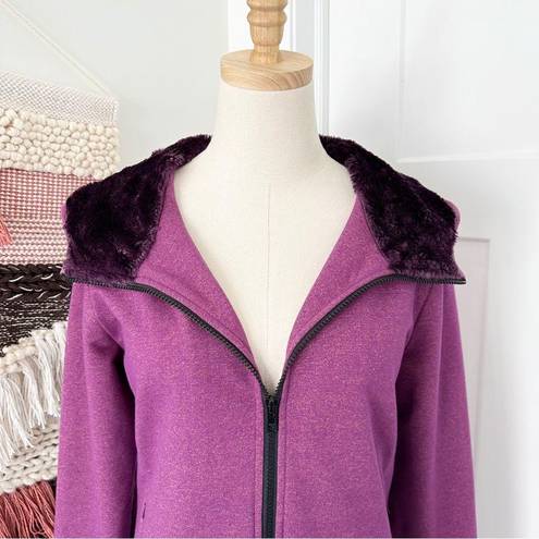 Betabrand  Knockout Travel Zip Up Hoodie Purple Size M