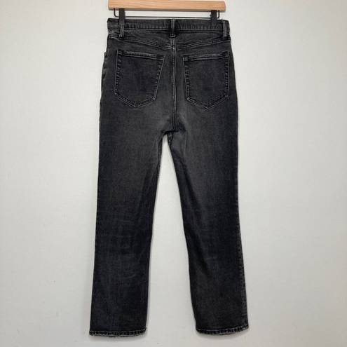 Abercrombie & Fitch The Ankle Straight Ultra High Rise Jeans 28 Black Cropped