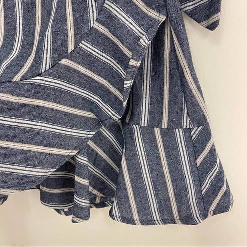 The Fifth Label NWOT  Skirt Voyage Stripe Wrap Tie Blue White Stripe SZ Medium