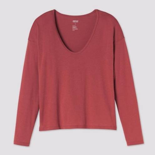 Girlfriend Collective 💕💕 Sleep Long Sleeve Tee ~ Dusk Red Large L NWT