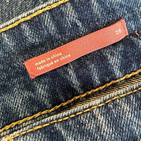 Pilcro  Women's Size 26 Anthropologie The Borrowed Boyfriend Blue Jeans Patchwork