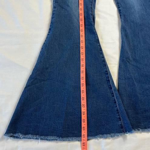 Blank Paige  Jeans Medium High Waist Super Flare Bell Bottom Jeans Boho Festival