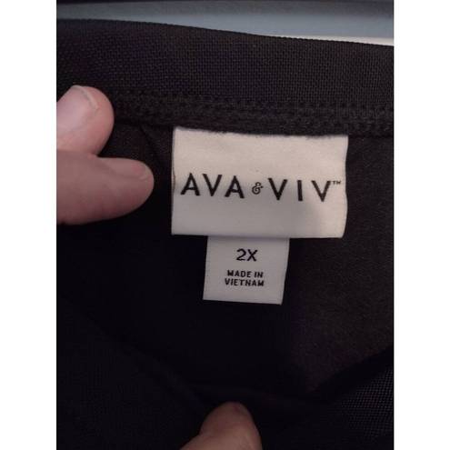 Ava & Viv NWT  Size 2X Black Stretchy Fitted Pencil Skirt