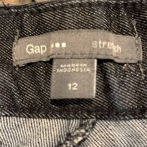 Gap Women's  Stretch Dark Blue Denim Cropped Jeans Size 12 EUC #0906