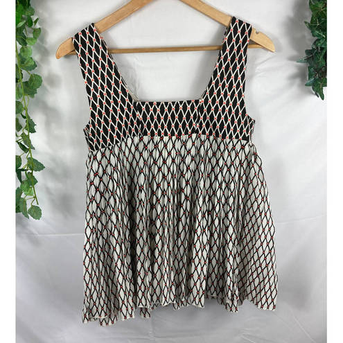 Deletta anthropologie  pleated lattice tank top