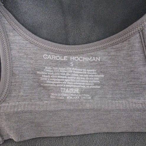 Carole Hochman  Small Seamless Comfort Bra Wire Free Molded Cups Straps Grey