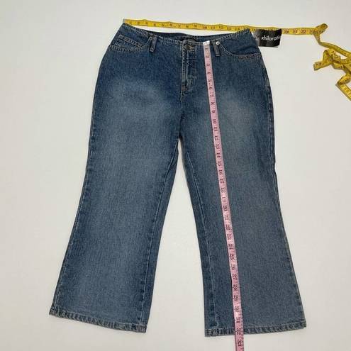 Xhilaration Women's  Vintage Wide Leg Cropped Jeans Size 11 Medium Wash Flare