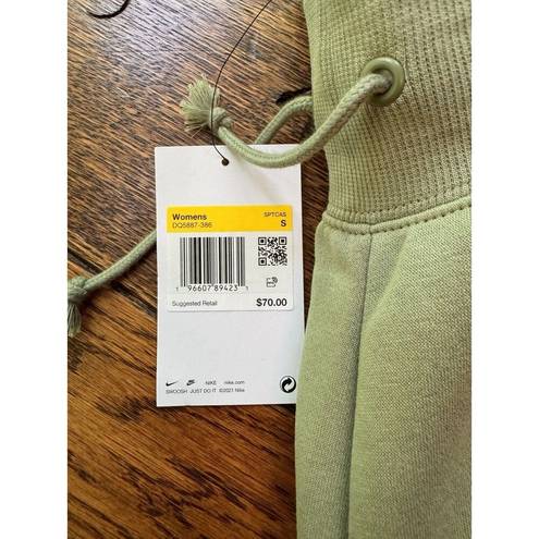 Nike NWT Women's  Fleece High-Waisted Oversized Sweatpants Green Small DQ5887-386