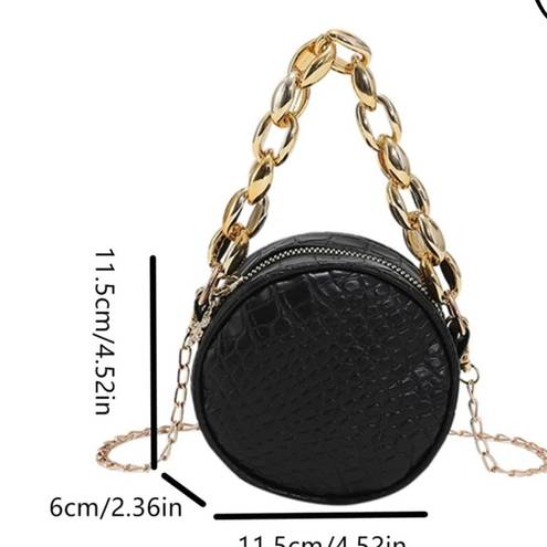 Mini Crocodile Embossed Chain Circle Bag NWOT