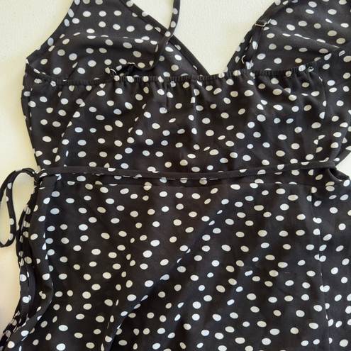 Princess Polly Her Jewel Mini Wrap Dress Polka Dot Adjustable Spaghetti Straps 4