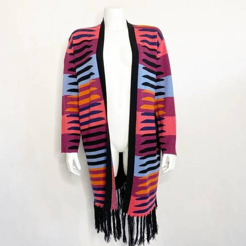 Mara Hoffman  Striped Fringe Cardigan Knit