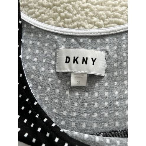 DKNY  Black & White Geo Dots Jersey Tank Top Size S