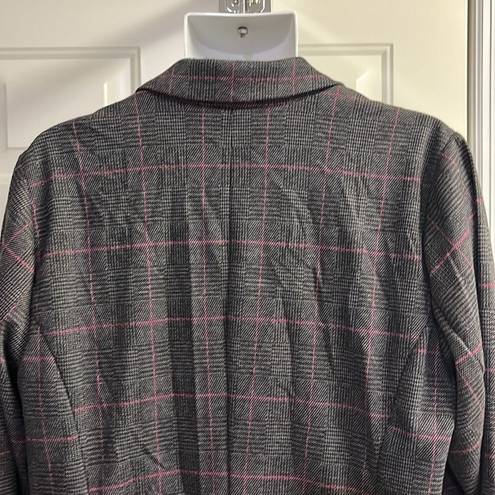 Torrid  Plaid Grey/Black/Purple One Button Aline Blazer- Size 3/3XL- NWOT