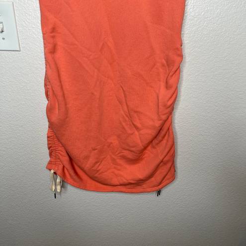 n:philanthropy coral orange terry cloth cover up cinched dress size XL