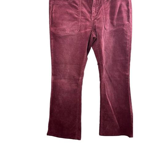 Pilcro  Anthropologie Icon Flare Corduroy Pants Women's 30 Burgundy Y2K