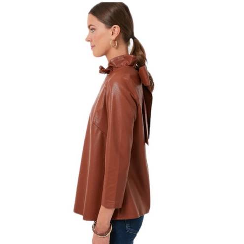 Tuckernuck  FAYE FAUX LEATHER COGNAC BOW TOP M