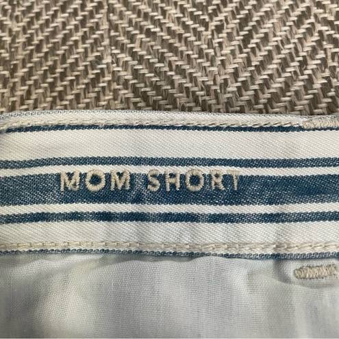 American Eagle Mom Shorts High Rise Blue/White Stripe