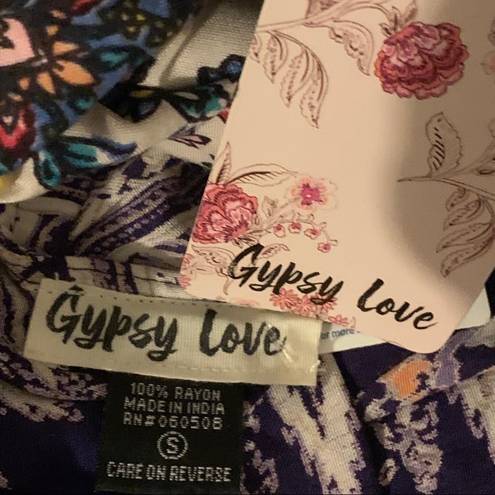 Gypsy  FLORAL CARDIGAN KIMONO OVERSIZE top SMALL