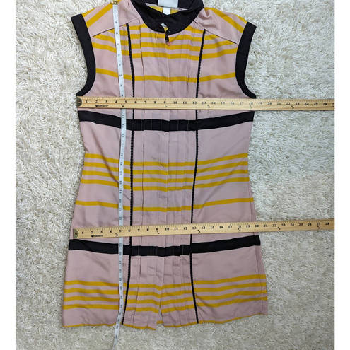 Jason Wu  for Target Sleeveless Striped Pleated Dress Pink Black Medium