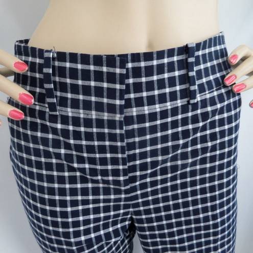 The Loft * "" BLUE PLAID MODERN SKINNY ANKLE CAREER CASUAL TROUSERS PANTS SZE: 14 NWT