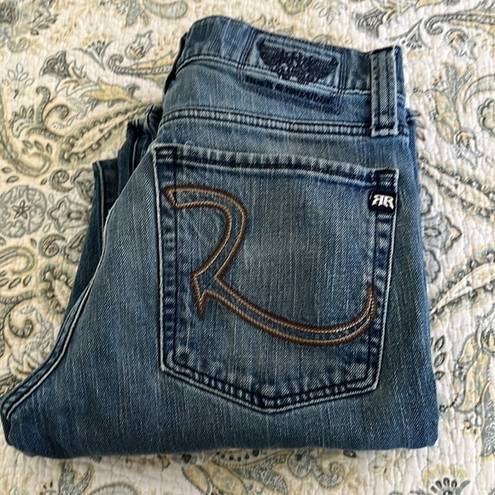 Rock & Republic  Washed Denim Fly Front Boot Cut Mid‎ Rise Jeans Size 32