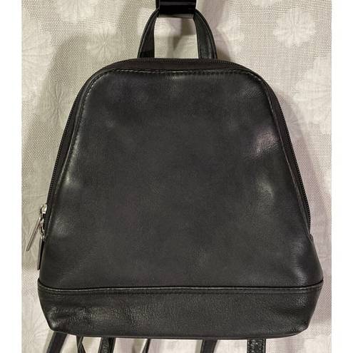 Krass&co G.H. Bass and  Small Black Leather Backpack Daypack