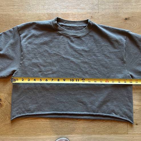 Brandy Melville  Cropped Sweatshirt in Gray Taupe Color