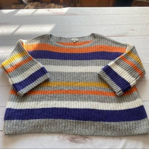 Lou & grey  Stripe Color Line Alpaca Blend Sweater Size Medium