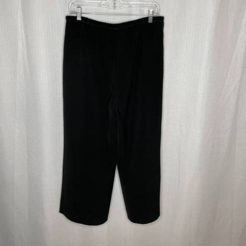 St. John  Sport Black Wide Leg Crop Pull On Pants‎