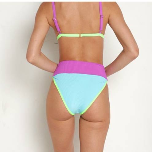 Beach Riot Emmy Bikini Bottom and Top - Cool Fluorescents - L bottom, M top