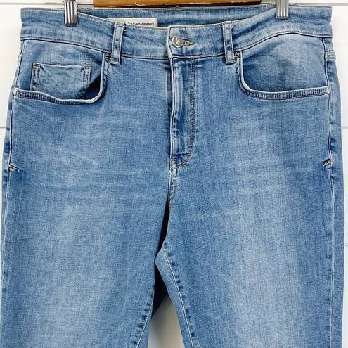 Pilcro and the Letterpress  Size 14 Hyphen Pearl Womens Jeans Beaded Fray Crop