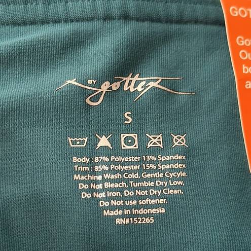 Gottex  Double Pocket High Waist Flex Compression Turquoise Leggings Size Small