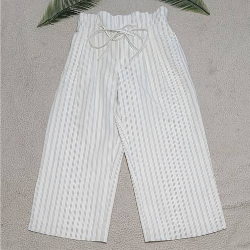 Club Monaco  annreanahh striped paper bag wide leg pants 6